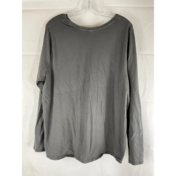 Caciquoe Graphic Long Sleeve T-Shirt "Feelin Indoorsy" Size 18/20 Charcoal Grey - Picture 3 of 3